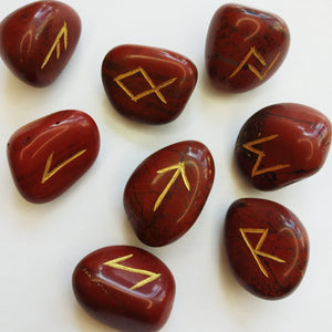 Runes Set - Red Jasper