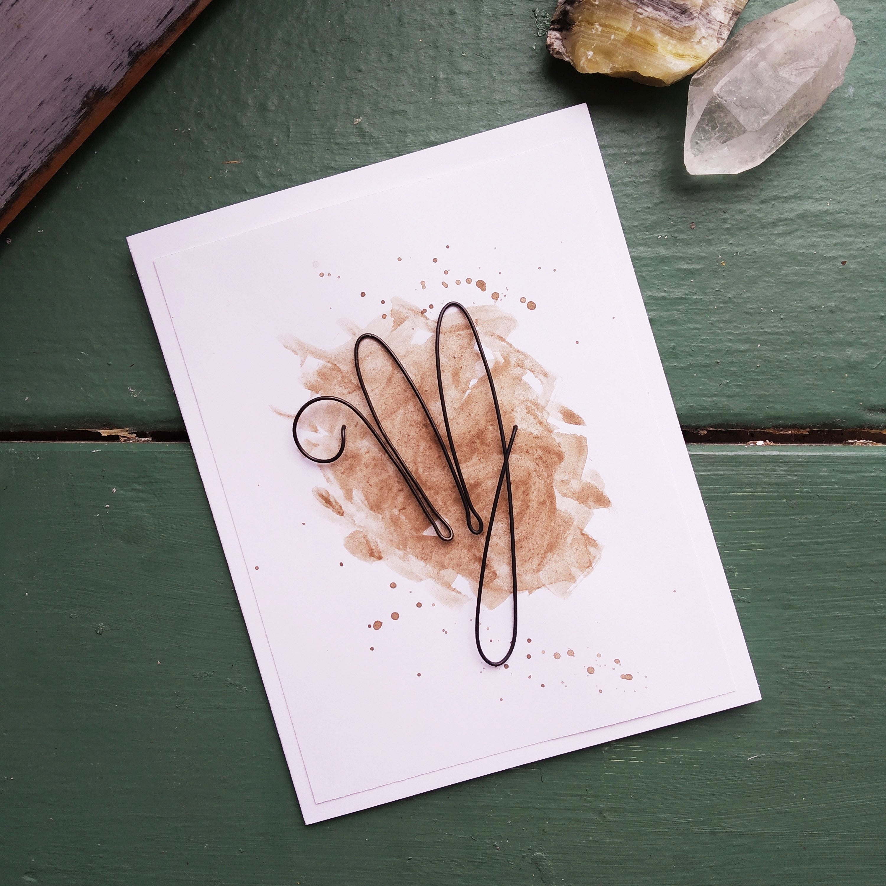 Wire Art Greeting Card - Virgo