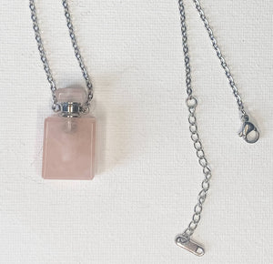 Rose Quartz Crystal Petite Bottle Necklace