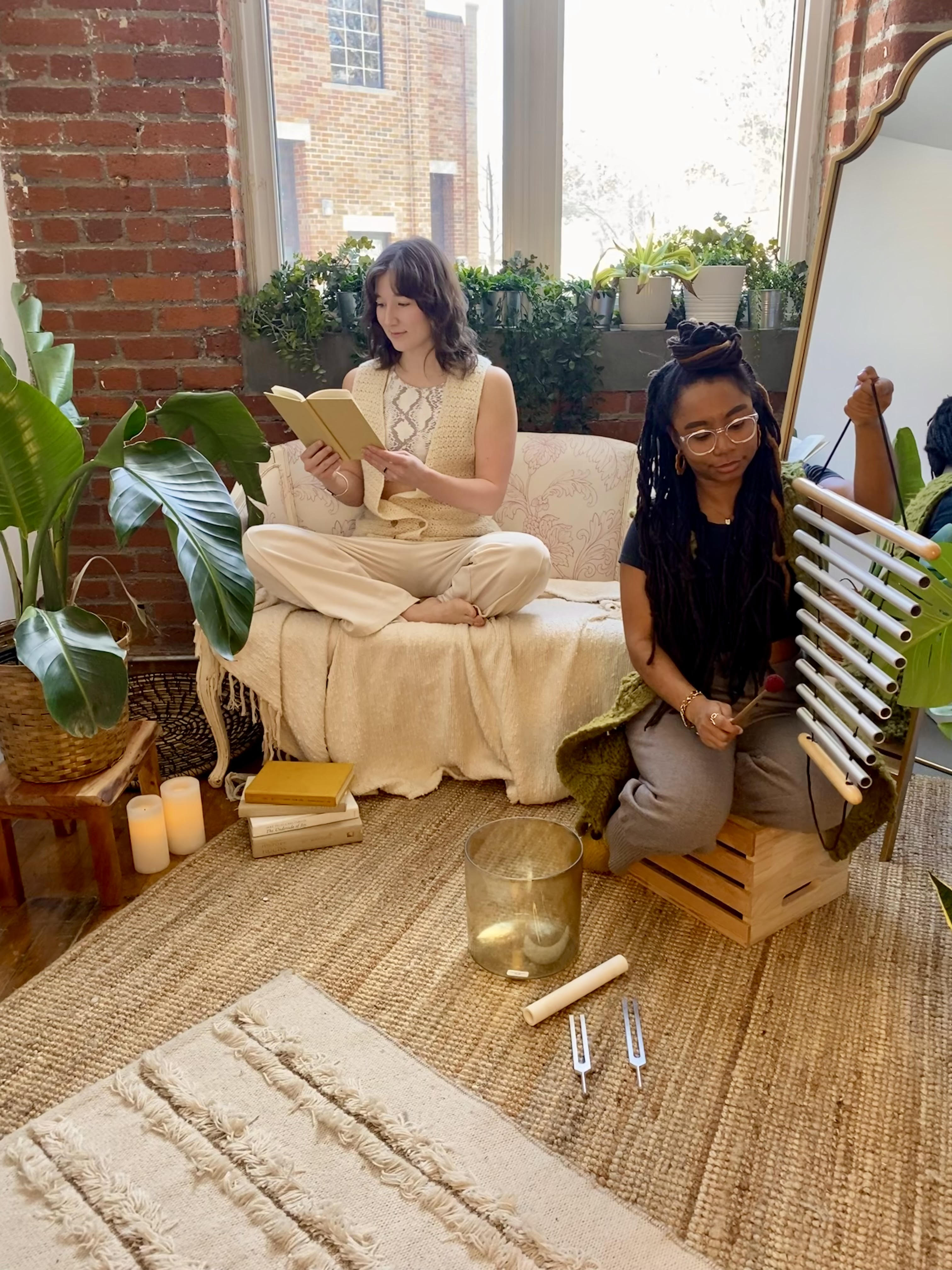 Fables and Frequencies: A Storytelling and Sound Bath Experience - with Trish & Bri - June 21st
